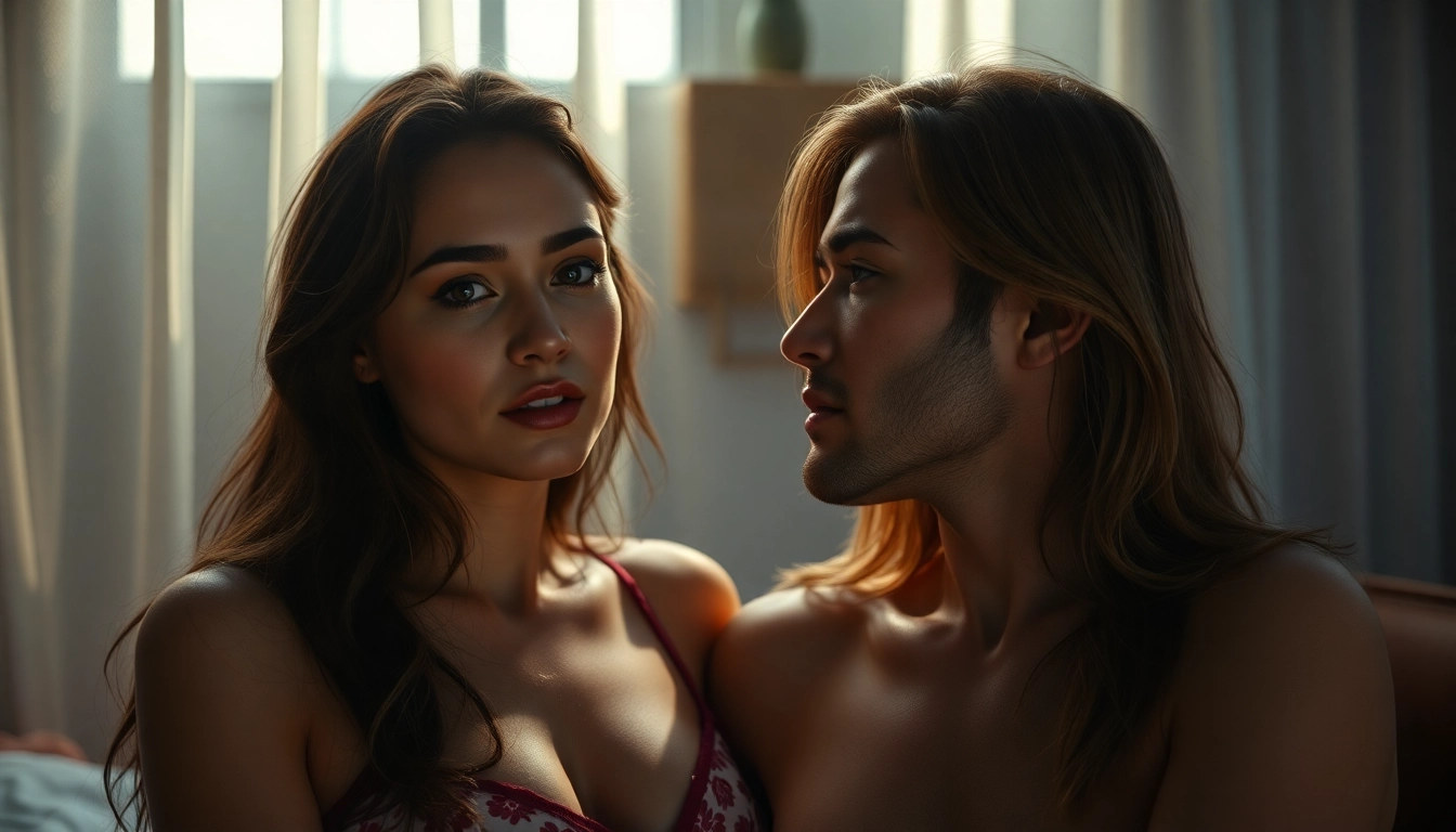 Dynamic scene created with an NSFW image generator showcasing hyper-realistic adult visuals with detailed textures and expressive mood.